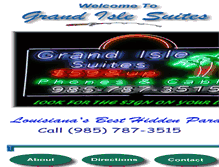 Tablet Screenshot of grandislesuites.com